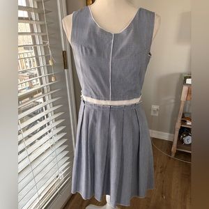 Dolce & Gabbana | Dresses | Dolce Gabbana Blue White Gingham Dress Sz 44 0  Cotton Sleeveless Euc | Poshmark